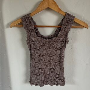 Free people intimately brown textured tank top